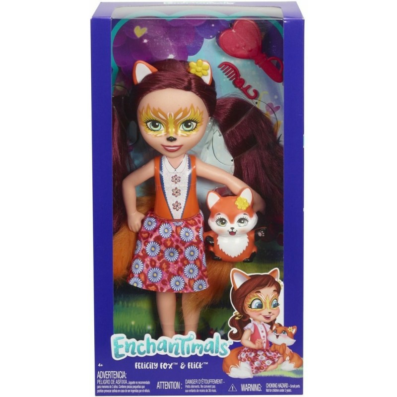 Mattel Enchantimals - Μεγάλη Κούκλα, Felicity Fox & Flick FRH53 (FRH51)