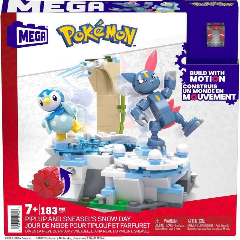 Mattel - Mega Bloks, Pokemon Piplup ANd Sneasel΄s Snow Day HKT20