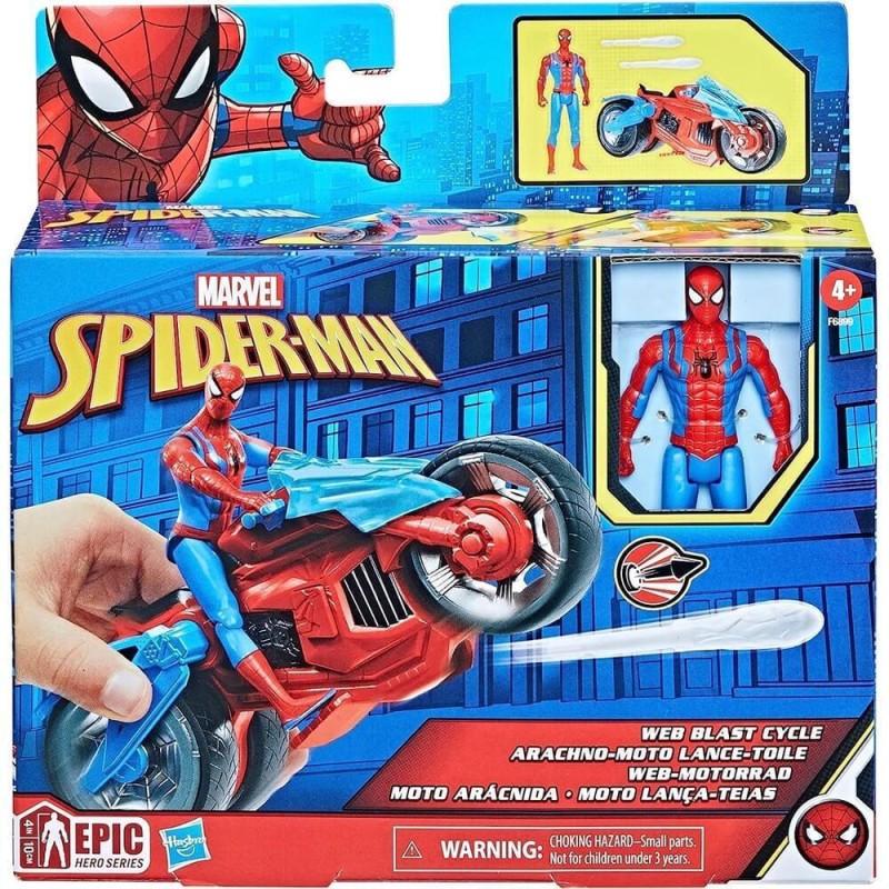 Hasbro Marvel Spider-Man - Web Blast Cycle Όχημα Και Φιγούρα F6899