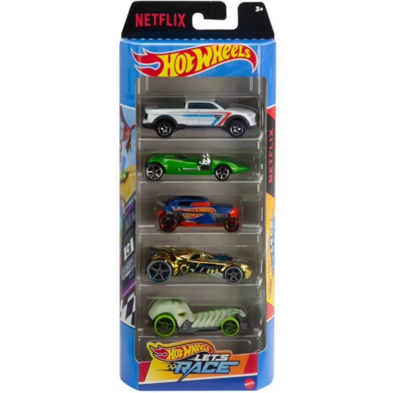 Mattel Hot Wheels – Αυτοκινητάκια 1:64 Σετ Των 5, HW Lets Race HTV42 (01806)
