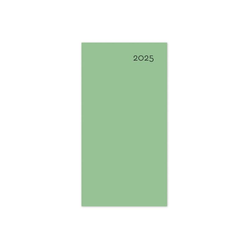 Adbook - Εβδομαδιαίο Ημερολόγιο Simple 2025, Light Green 9x17 HM-1109-33