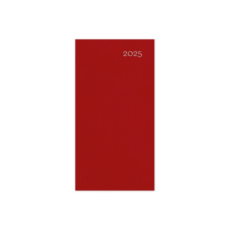 Adbook - Εβδομαδιαίο Ημερολόγιο Simple 2025, Red 9x17 HM-1109-52