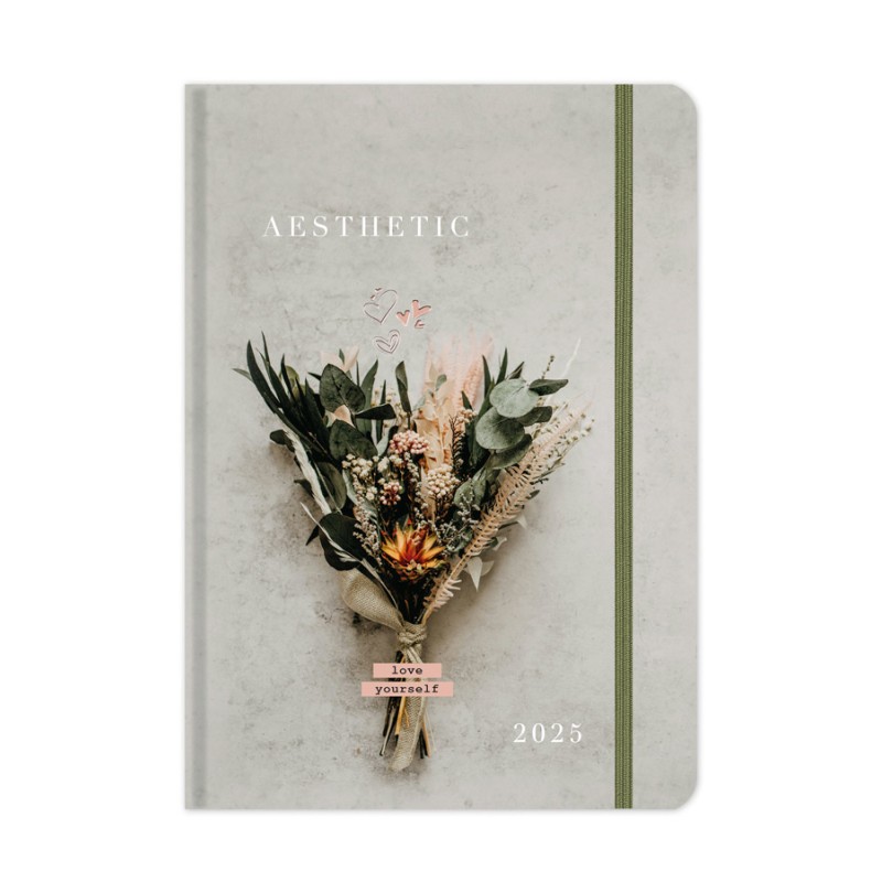 Adbook - Ημερήσιο Ημερολόγιο Aesthetic 2025, Love Yourself 17x25 HM-3423