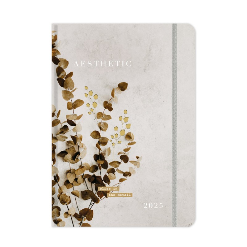 Adbook - Ημερήσιο Ημερολόγιο Aesthetic 2025, Bliss In Detail 17x25 HM-3423