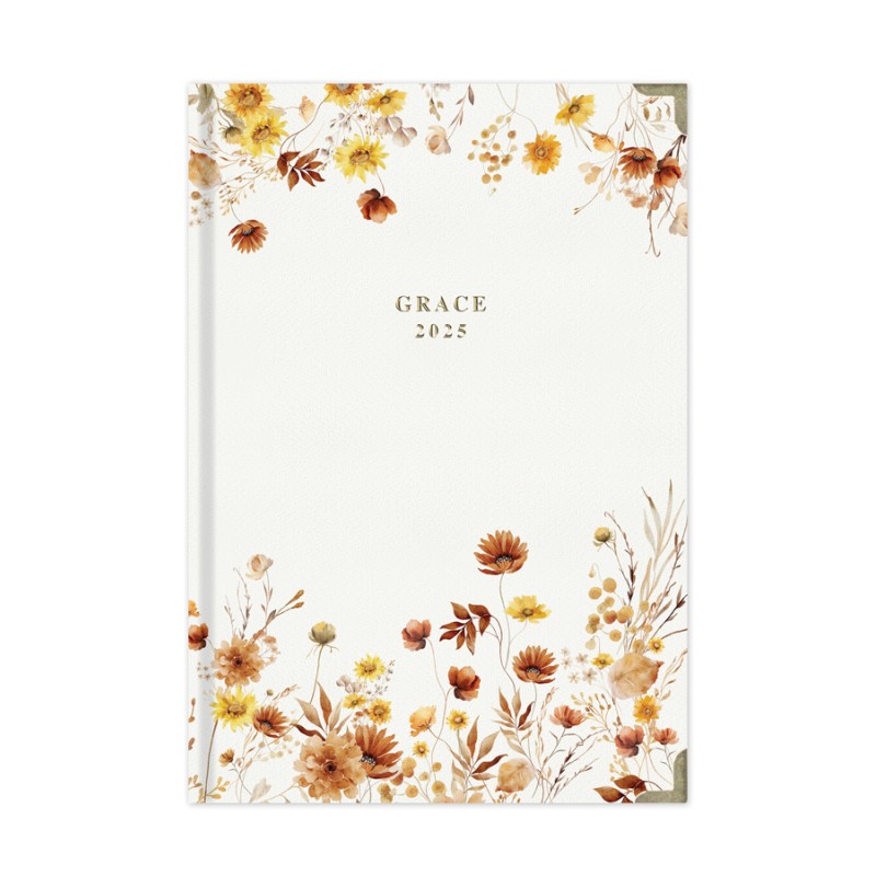 Adbook - Ημερήσιο Ημερολόγιο Grace 2025, Summer Flowers 14x21 HM-3514