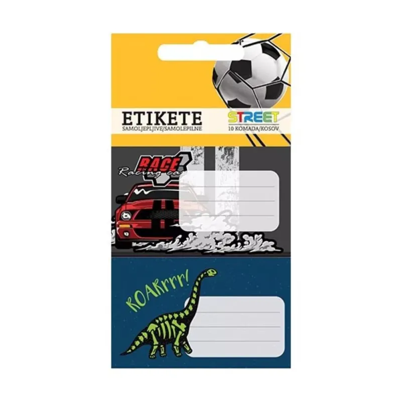 Street - Ετικέτες Αυτοκόλλητες Τετραδίων, Kids Boys 10 Τμχ 213285