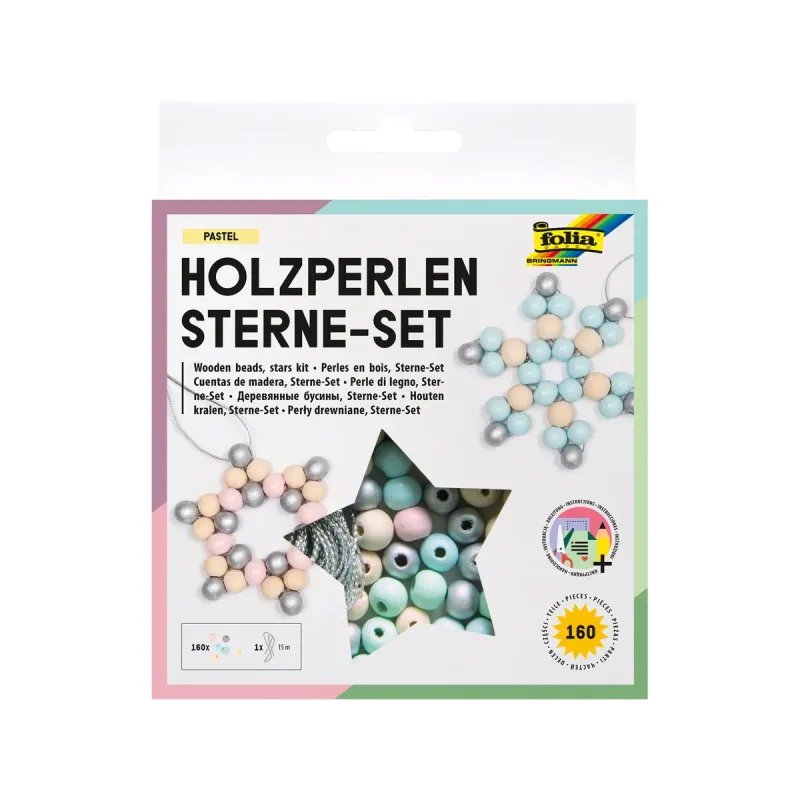 Folia - Σετ Ξύλινες Χάντρες, Star Set 22522