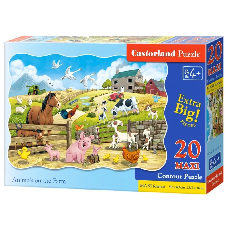 Castorland - Puzzle Maxi, Animals On The Farm 20 Pcs 02429