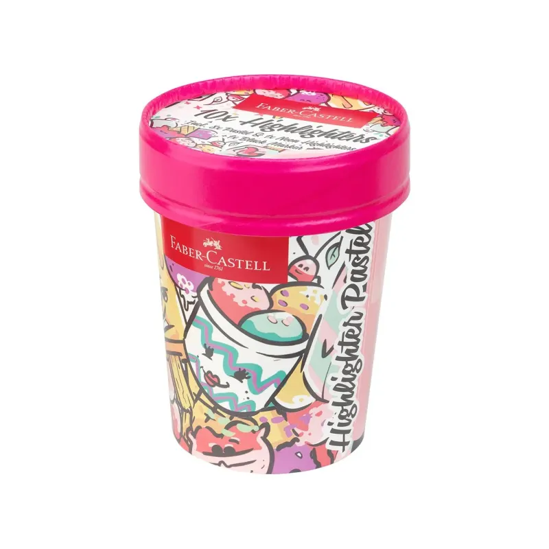 Faber Castell - Μαρκαδόρος Υπογράμμισης Textliner 1546 Ice Cream, 8 Pastel + 1 Neon + 1 Black 10 Τμχ 254696