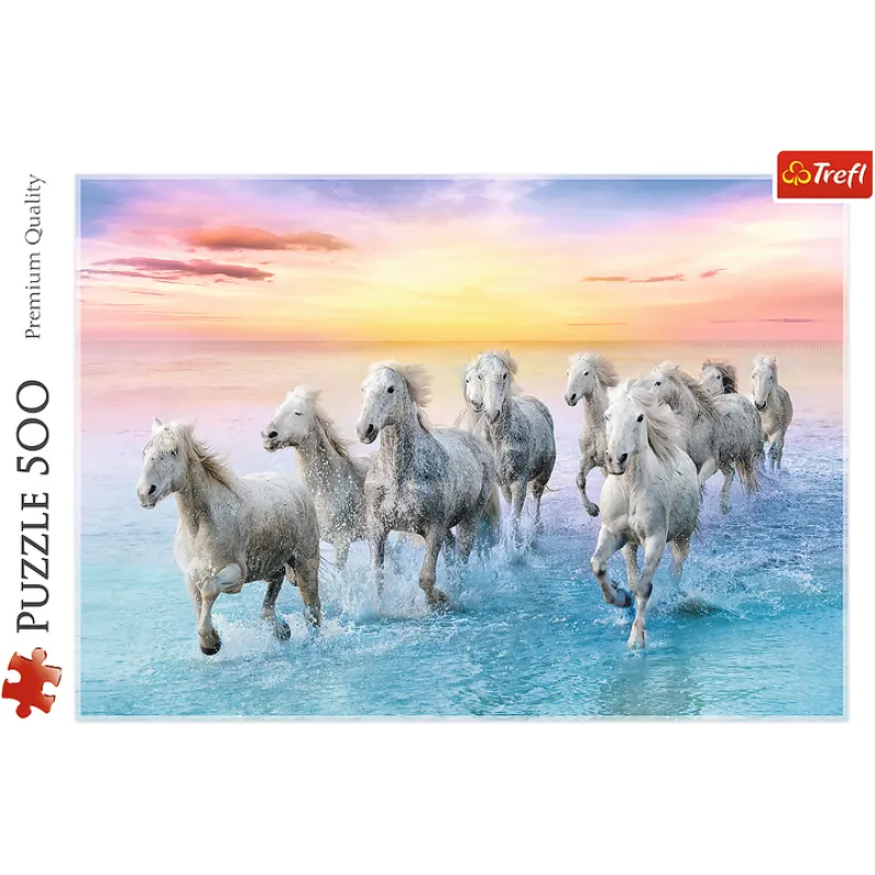 Trefl - Puzzle, Galloping White Horses 500 Pcs 37289