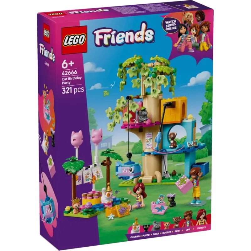 Lego Friends - Friends Cat Birthday Party & Tree House 42666