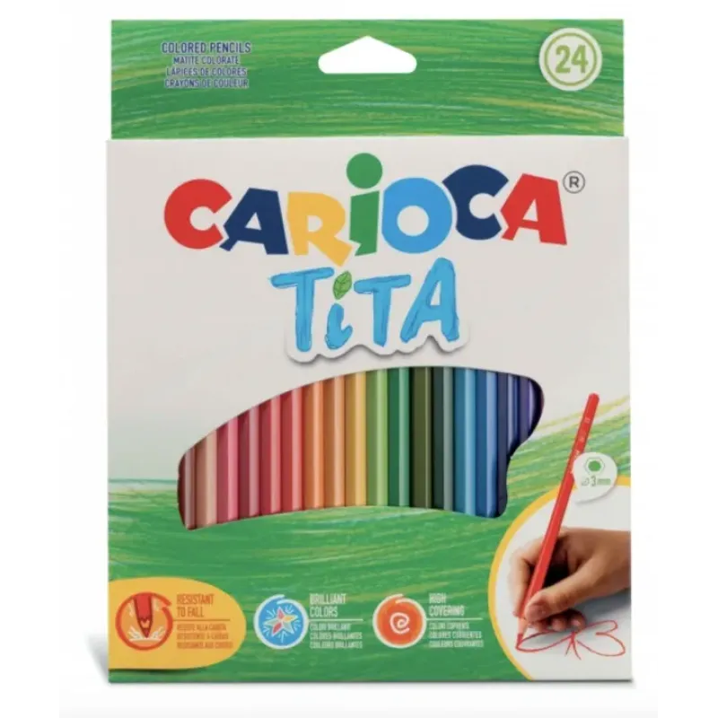 Carioca - Ξυλομπογιές Tita Mini Σετ 24 Τμχ 42794