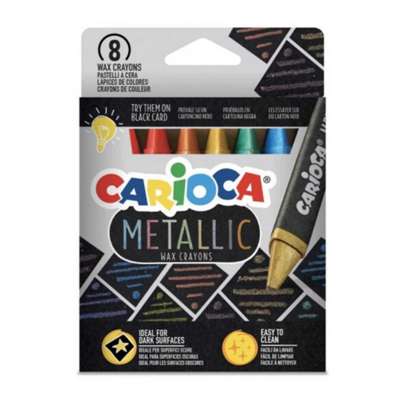 Carioca - Κηρομπογιές Metallic 8 Χρώματα 43163