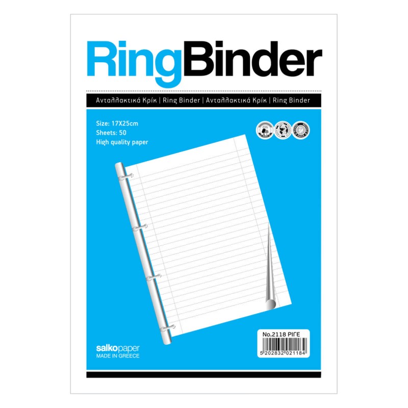 Salko Paper - Ring Binder Ανταλλακτικά Φύλλα Εκθέσεων 50φ A4 5180