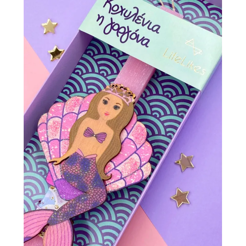 Life Likes - Λαμπάδα Κοχυλένια Η Γοργόνα 5759