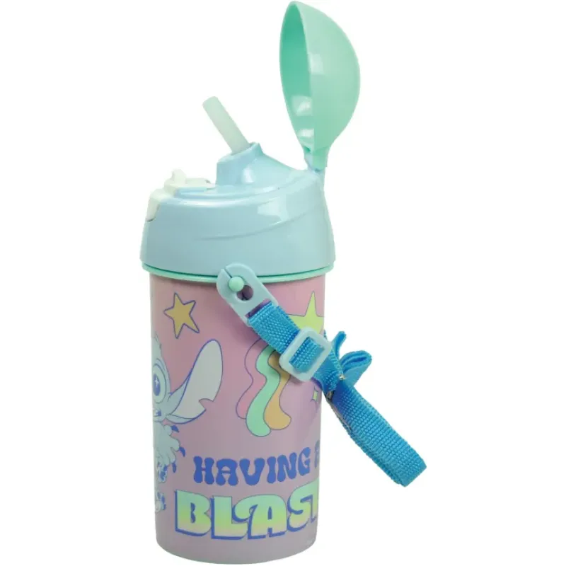 Gim - Παγούρι Πλαστικό, Lilo & Stitch 500ml-2 Σχέδια 552-04209