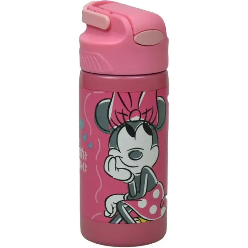 Gim - Παγούρι Ανοξείδωτο Με Καλαμάκι, Minnie Mouse 500 ml 553-04245