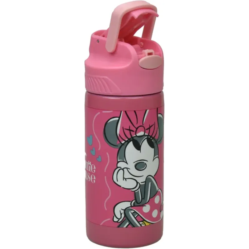 Gim - Παγούρι Ανοξείδωτο Με Καλαμάκι, Minnie Mouse 500 ml 553-04245
