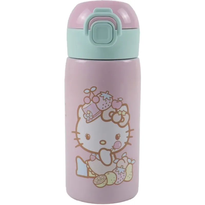 Gim - Παγούρι Ανοξείδωτο Με Καλαμάκι, Hello Kitty 500 ml 557-97199