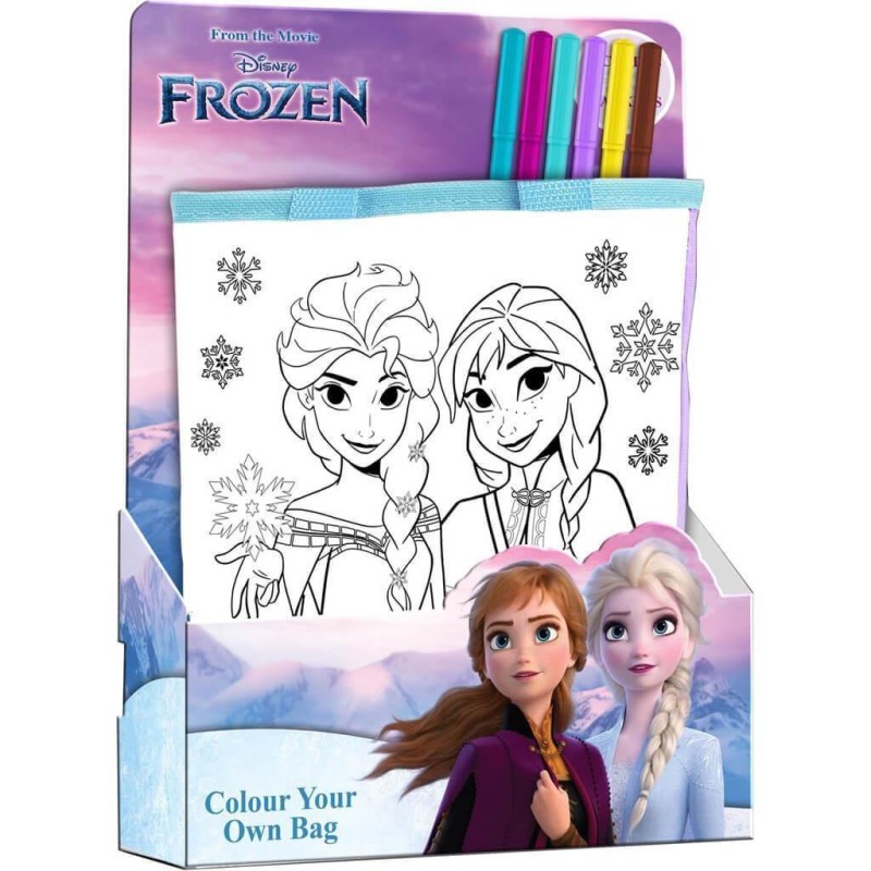 Diakakis – Τσάντα Χρωματισμού με 6 Μαρκαδόρους Disney Frozen 564504