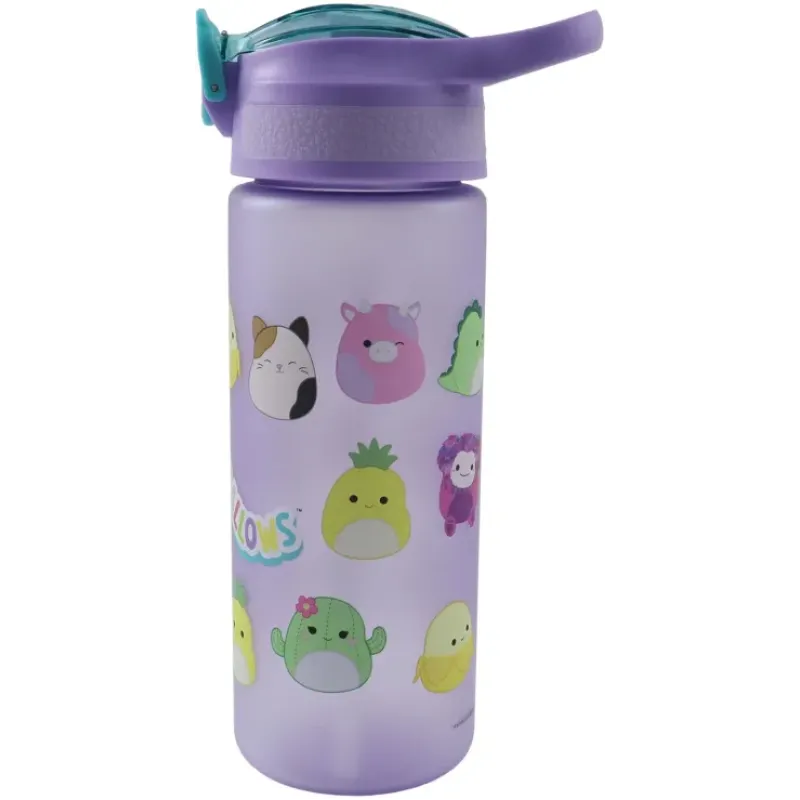 Gim - Παγούρι Πλαστικό PCTG Με Καλαμάκι, Squishmallows 600 ml 574-20217