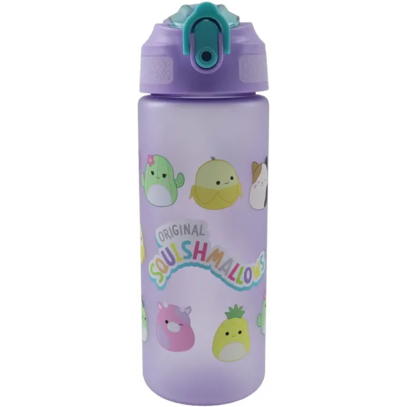 Gim - Παγούρι Πλαστικό PCTG Με Καλαμάκι, Squishmallows 600 ml 574-20217