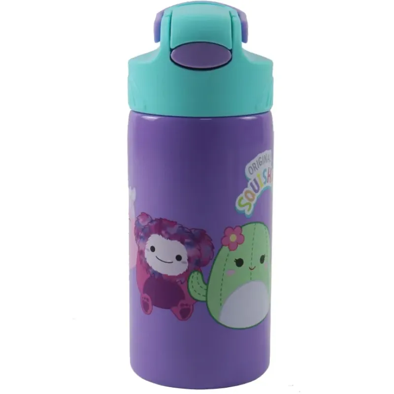 Gim - Παγούρι Ανοξείδωτο Με Καλαμάκι, Squishmallows 500 ml 574-20245