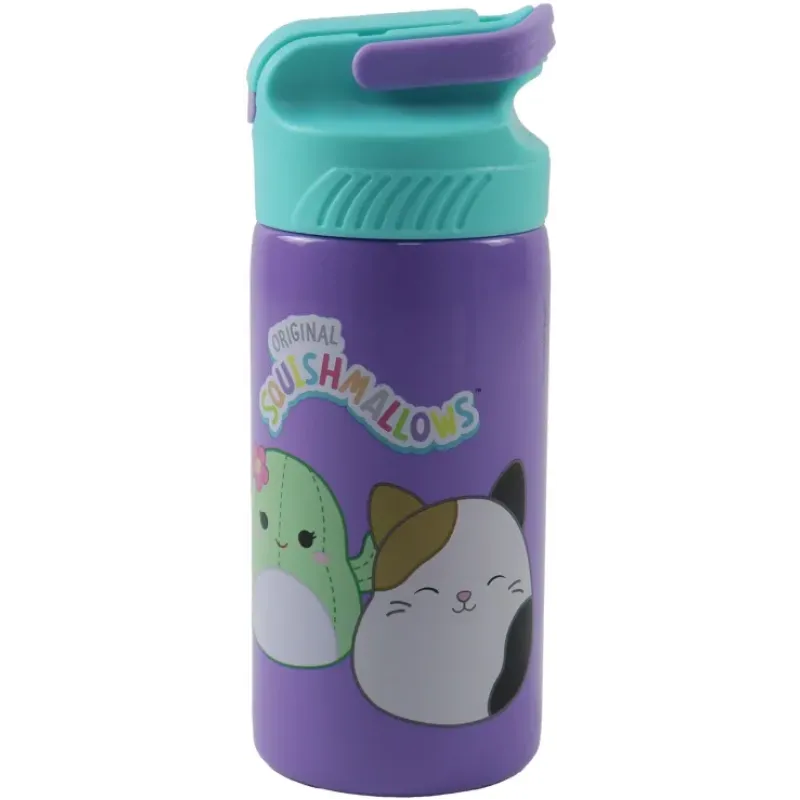 Gim - Παγούρι Ανοξείδωτο Με Καλαμάκι, Squishmallows 500 ml 574-20245