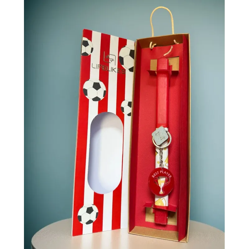 Life Likes - Λαμπάδα Ποδόσφαιρο Κόκκινο 5800