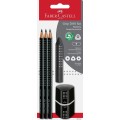 Faber Castell - Σετ Mολυβιών Grip, Black 580024