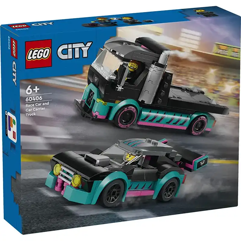 Lego City - Race Car And Car Carrier Truck 60406