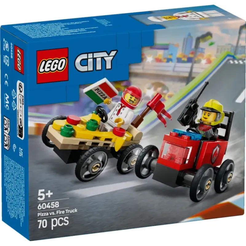 Lego City - Φορτηγάκι Πίτσας Vs. Πυροσβεστικό Φορτηγό 60458