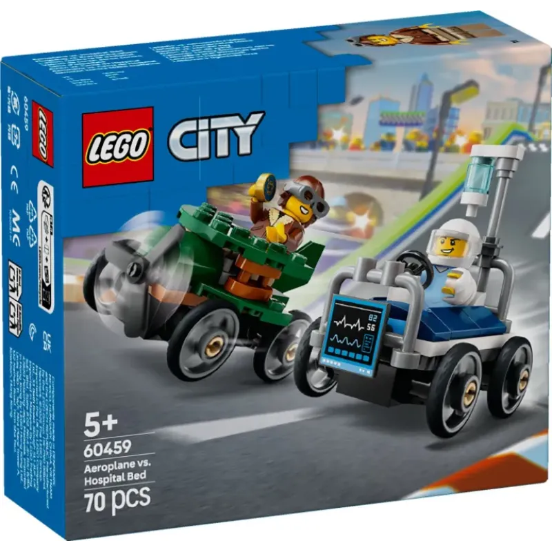 Lego City - Airplane vs. Hospital Bed Race Car Pack 60459