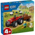 Lego City - Red Farm Tractor With Trailer & Sheep 60461