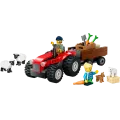 Lego City - Red Farm Tractor With Trailer & Sheep 60461