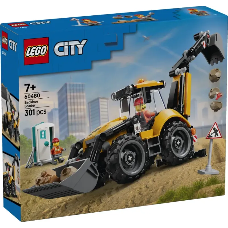 Lego City - Yellow Backhoe Loader 60480