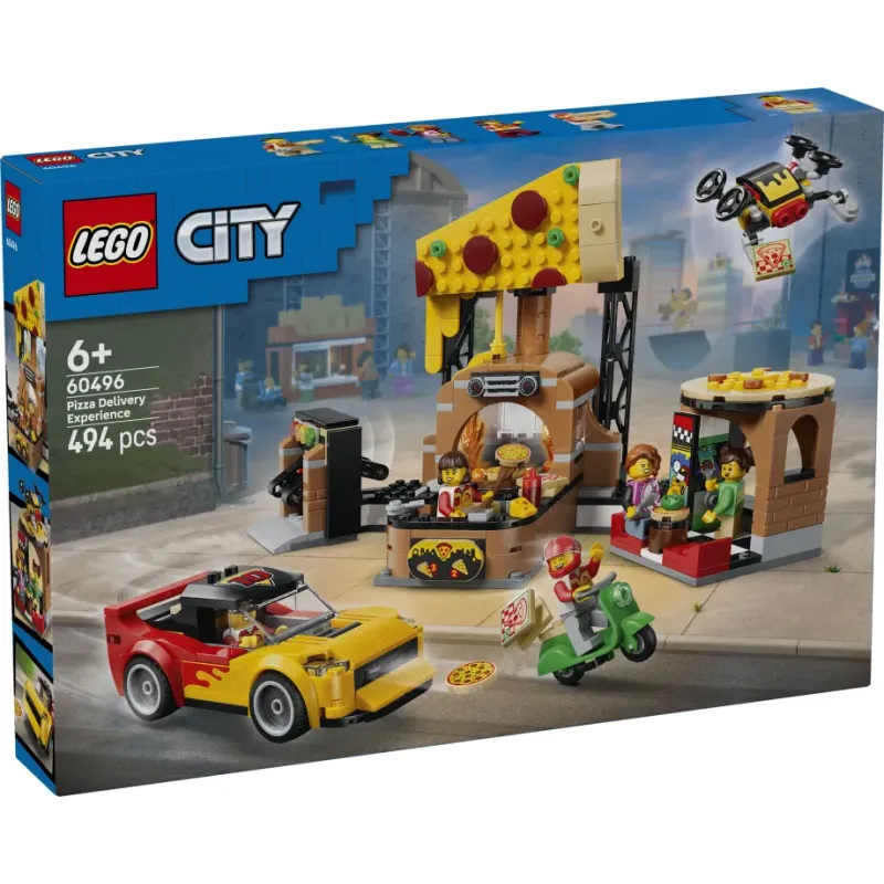 Lego City - Pizza Delivery Experience With Vehicles 60496