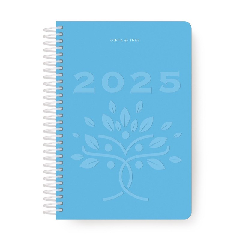 Unipap - Ημερήσιο Ημερολόγιο Σπιράλ Tree 2025, 17x24 Turquoise 625-1717-50