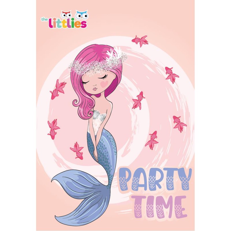 The Littlies - Προσκλήσεις Party, Mermaid Σετ 6 Τεμ 646740