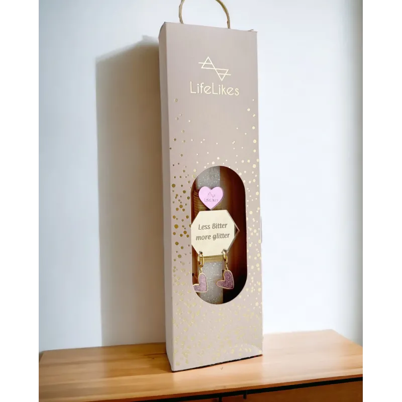 Life Likes - Λαμπάδα Glitter Με Σκουλαρίκια, Χρυσά 6721