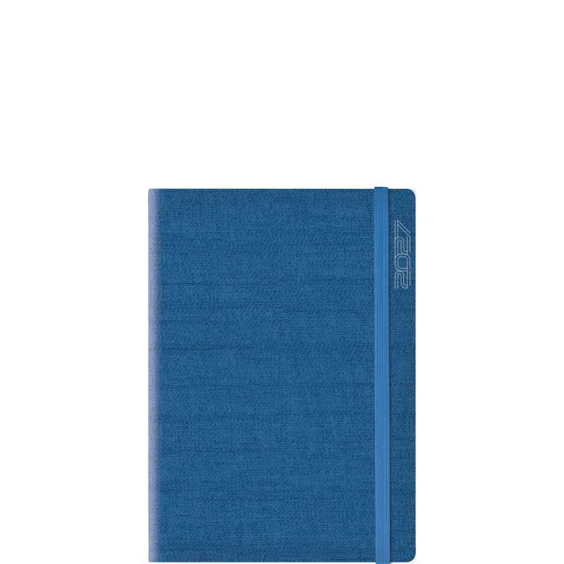 Θεοφύλακτος - Ημερήσιο Ημερολόγιο Kashmir Flat Elastic M 2027, Μπλε 14.5x20.5 6892C.D55
