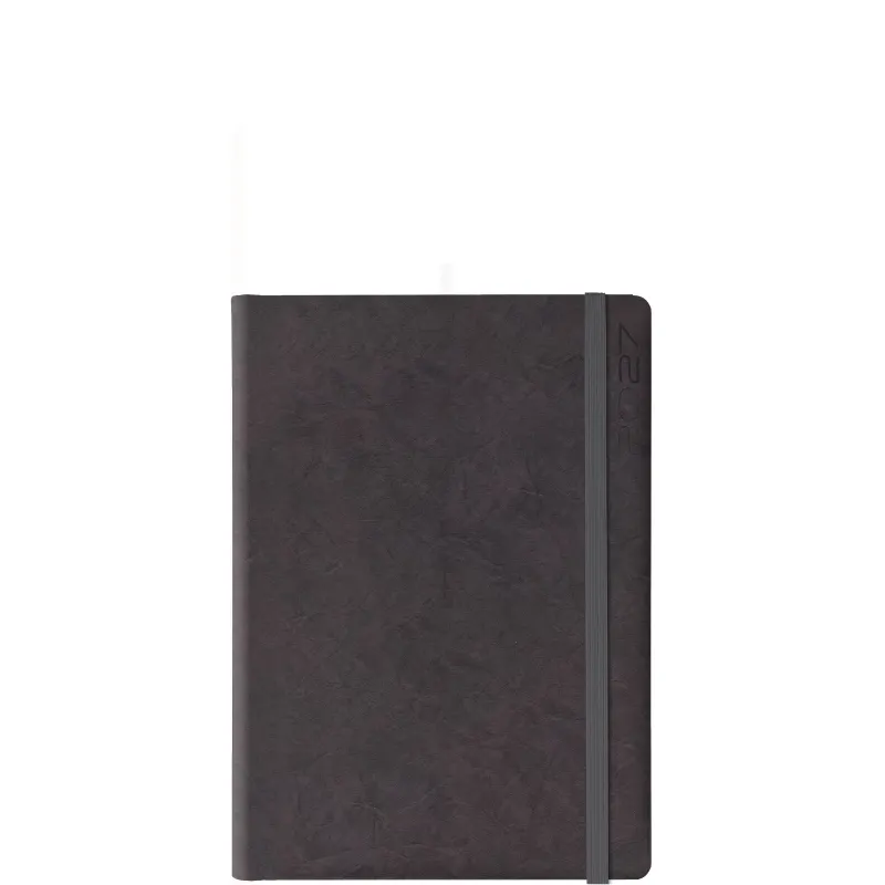 Θεοφύλακτος - Ημερήσιο Ημερολόγιο Marble Elastic M 2027, Ανθρακί 14.5x20.5 689E9.D70