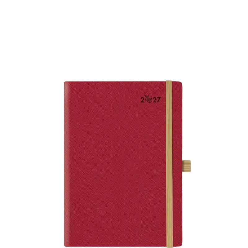 Θεοφύλακτος - Ημερήσιο Ημερολόγιο Appeel Saffiano Eco Plus M 2027, Red Delicious 14.5x20.5 691YT.345