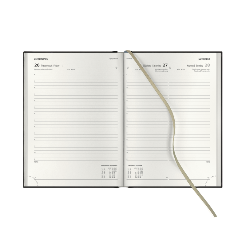 Θεοφύλακτος - Ημερήσιο Ημερολόγιο Appeel Saffiano 2026, Blue 14.5x20.5 691YT.097