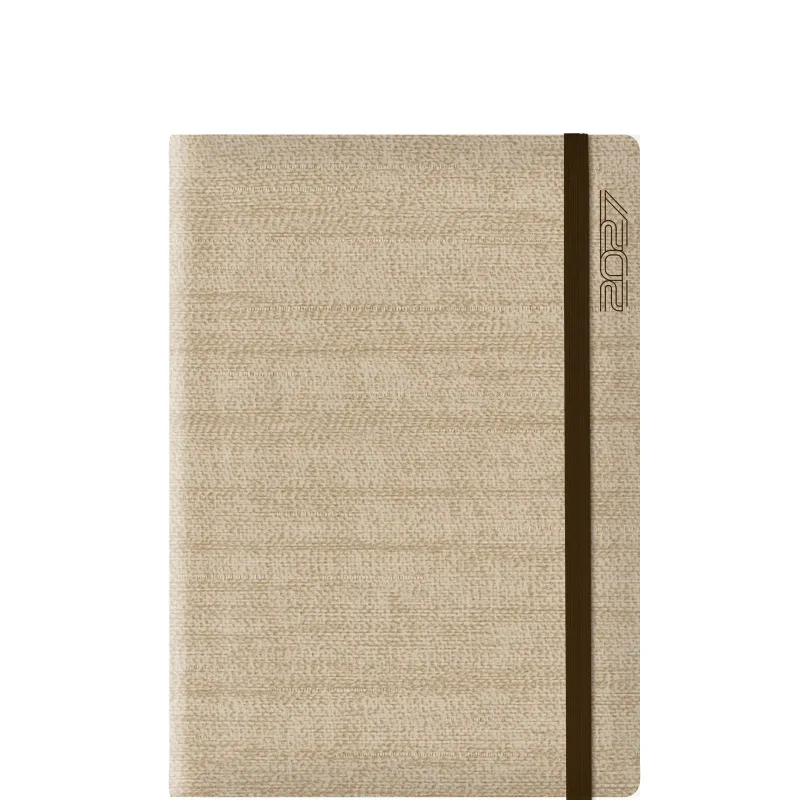 Θεοφύλακτος - Ημερήσιο Ημερολόγιο Kashmir Flat Elastic L 2027, Μπεζ 17.2x24 6962C.D51