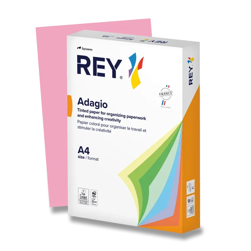 Rey - Χαρτί Εκτύπωσης Adagio Χρωματιστό, Candy A4 80gr 500 Φύλλα (1 Δεσμίδα) 71063
