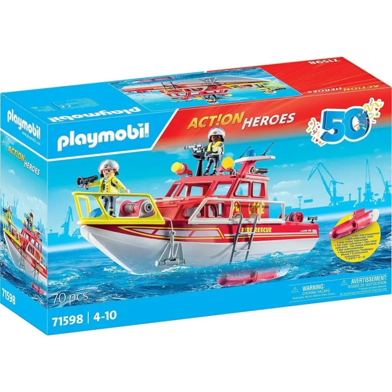 Playmobil Action Heroes - Πυροσβεστικό Σκάφος Διάσωσης 71598