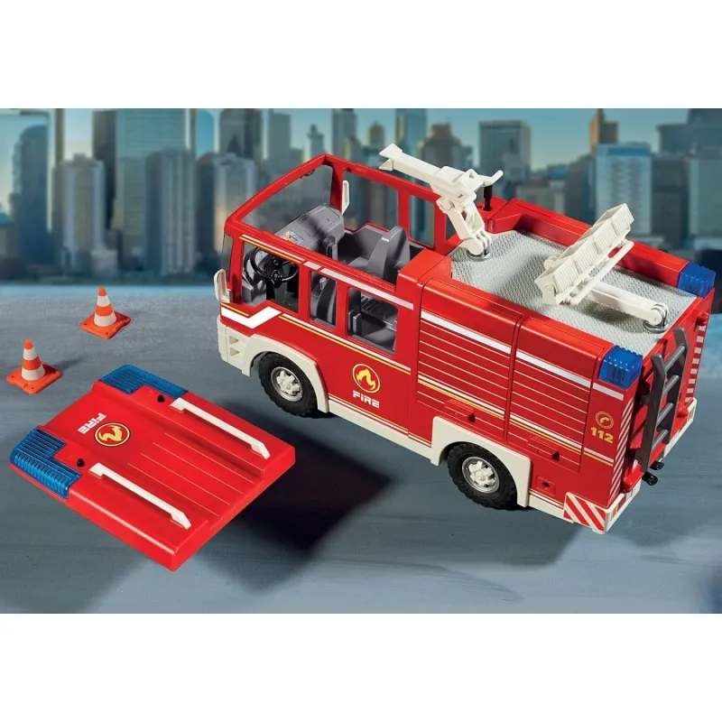 Playmobil Action Heroes - Αρχηγείο Και Όχημα Πυροσβεστικής 71603