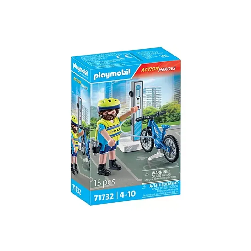 Playmobil Action Heroes - Αστυνόμος Με Ηλεκτρικό Ποδήλατο 71732