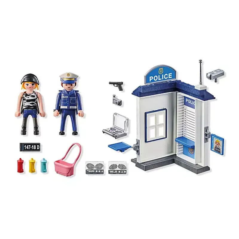 Playmobil Action Heroes - Starter Pack, Δωμάτιο Εξακρίβωσης Στοιχείων Συλληφθέντων 71733